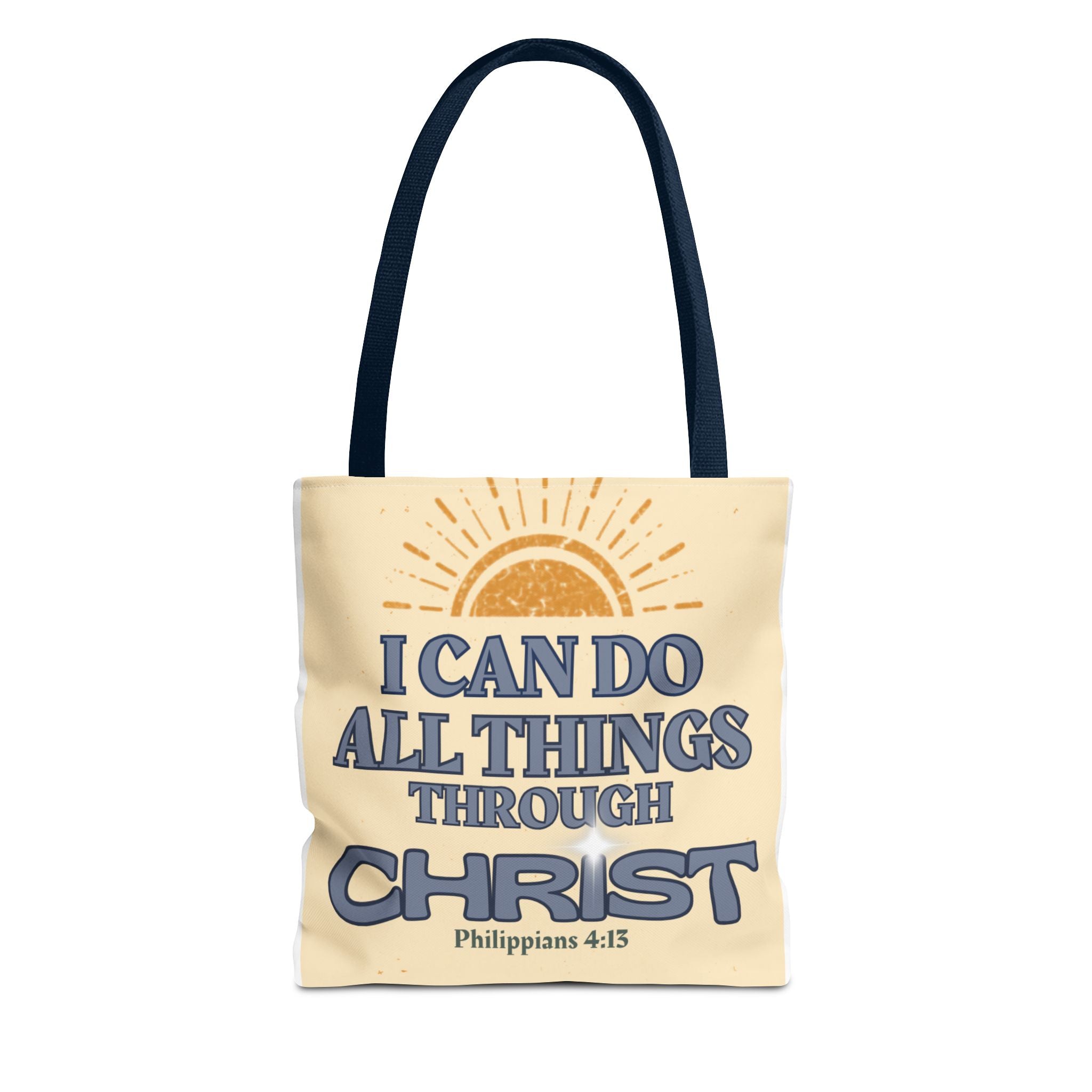 Philippians 4:13 Christian Tote Bag | I Can Do All Things Through Christ | Faith Scripture Bag | Bible Verse Tote | Christian Gift for Women