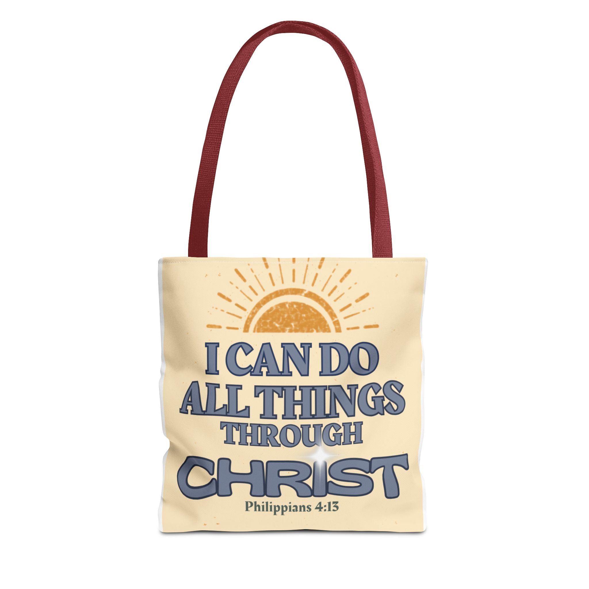 Philippians 4:13 Christian Tote Bag | I Can Do All Things Through Christ | Faith Scripture Bag | Bible Verse Tote | Christian Gift for Women