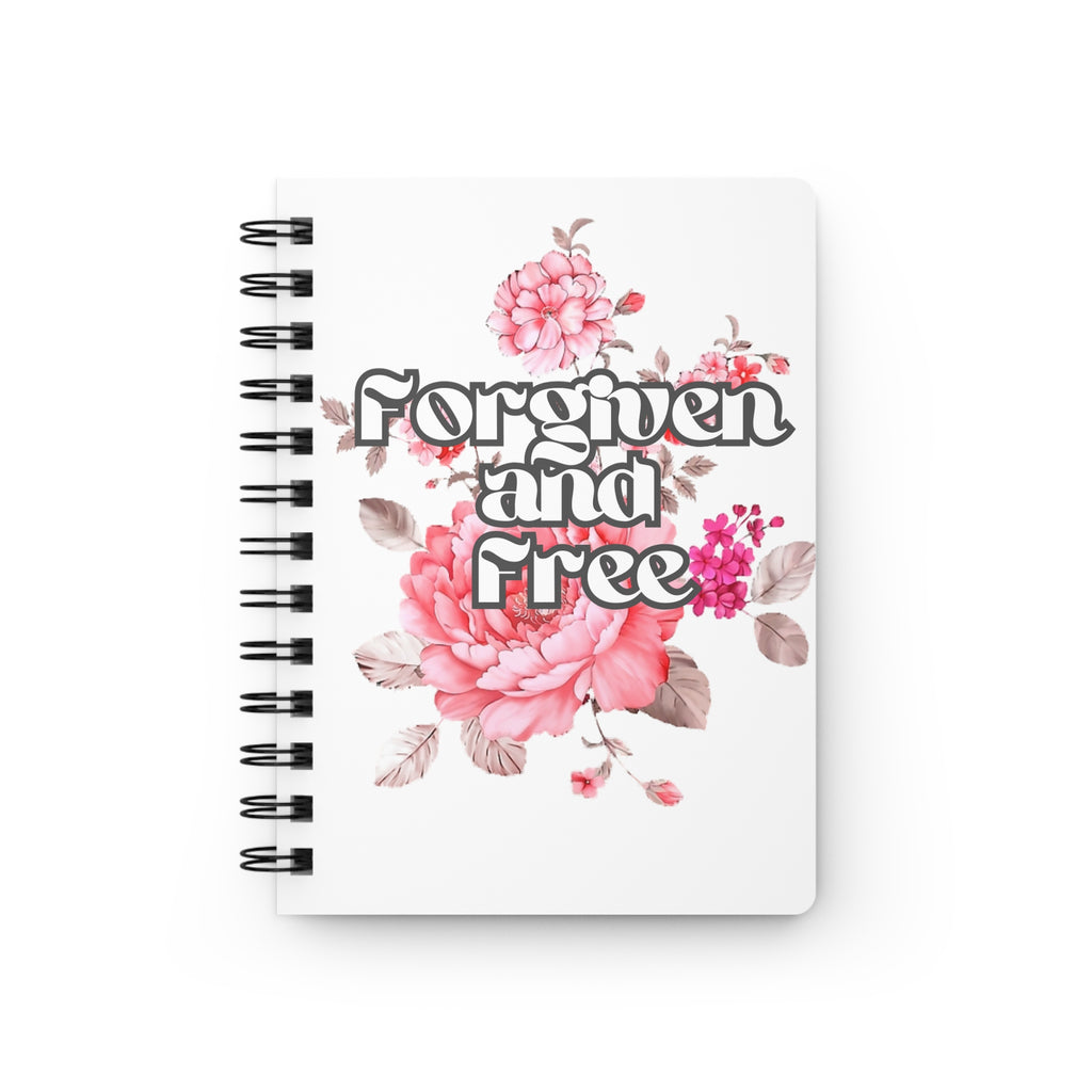 Forgiven and Free Spiral Bound Journal | Floral Faith Notebook