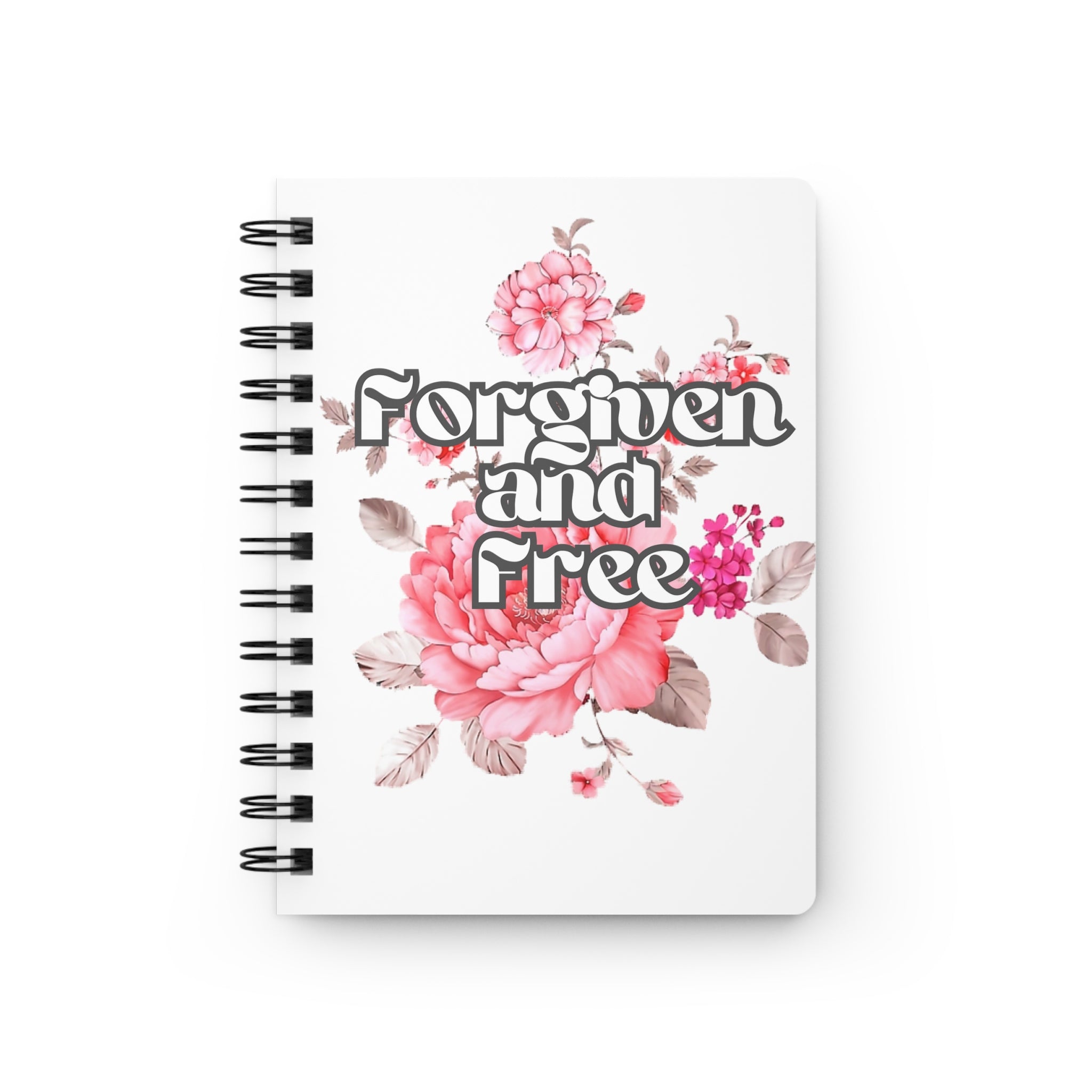 Forgiven and Free Spiral Bound Journal | Floral Faith Notebook