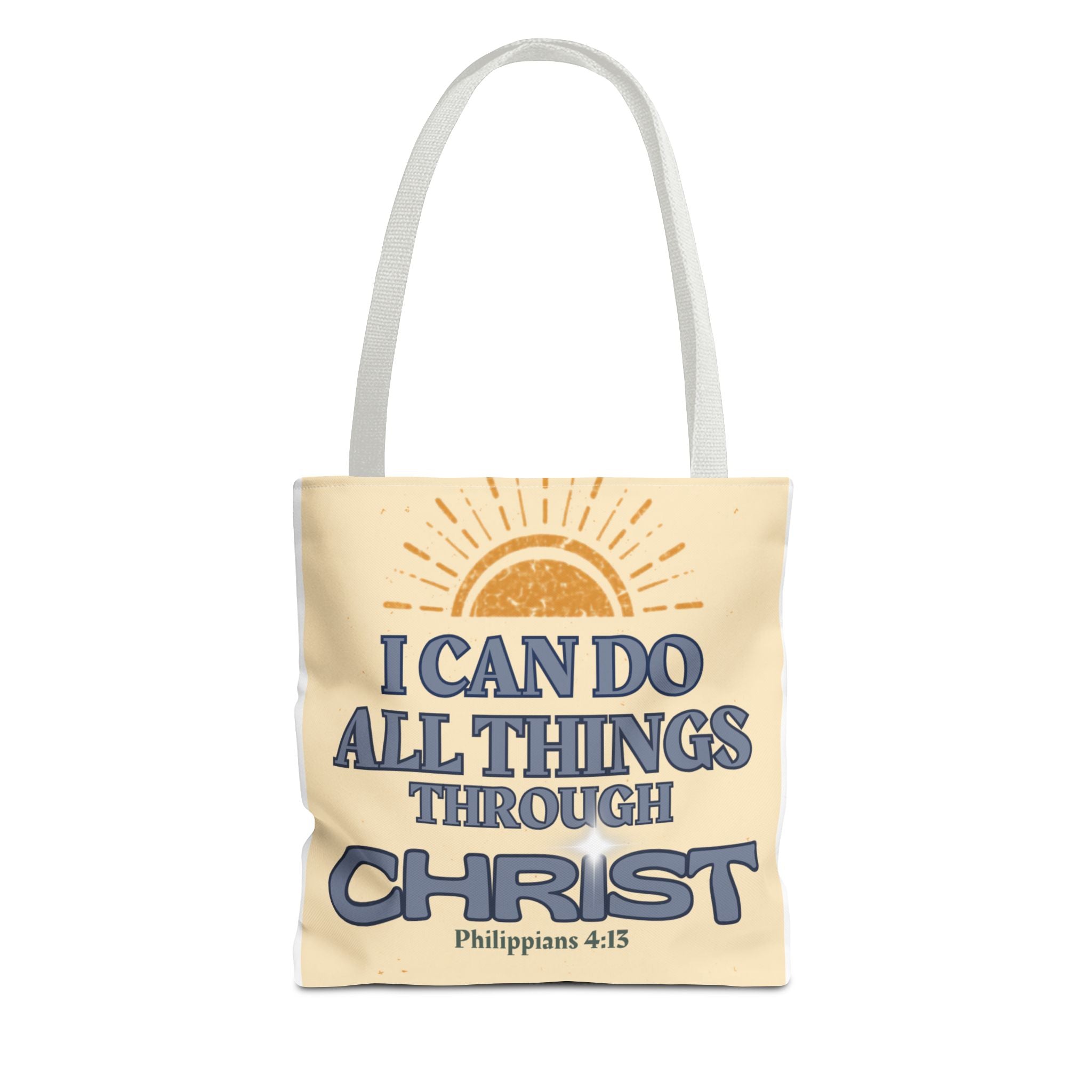 Philippians 4:13 Christian Tote Bag | I Can Do All Things Through Christ | Faith Scripture Bag | Bible Verse Tote | Christian Gift for Women