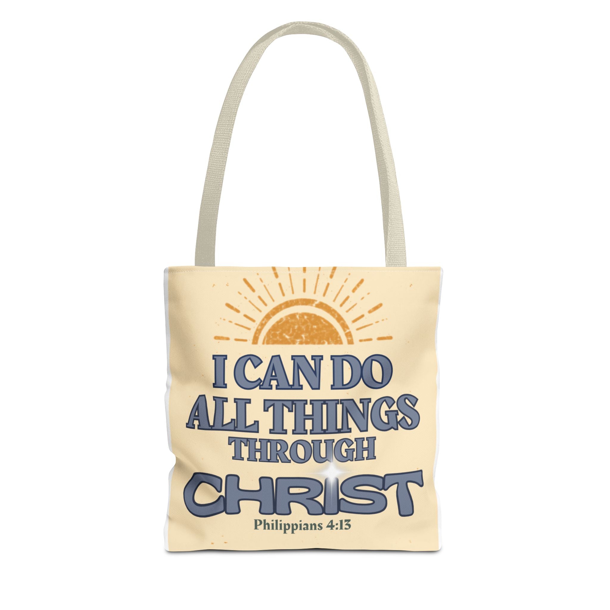 Philippians 4:13 Christian Tote Bag | I Can Do All Things Through Christ | Faith Scripture Bag | Bible Verse Tote | Christian Gift for Women
